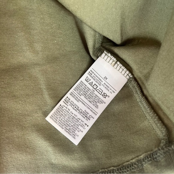 Old navy bestee crop t-shirt 2X army green modal cotton tee NWT plus sz fashion - Picture 3 of 11